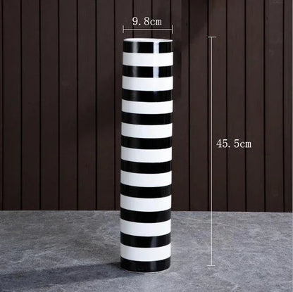 DecorBites™ Elegant Striped Ceramic Vase TV Cabinet Crafts Hydroponic Home Decor Gift