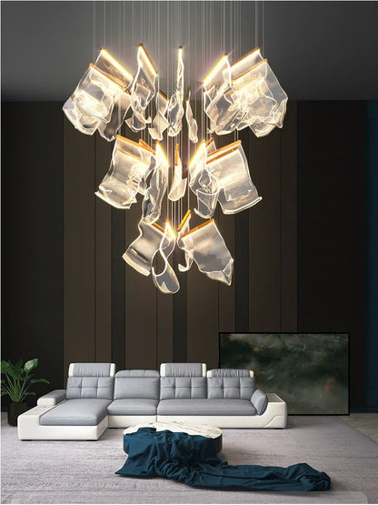DecorBites™ LED Modern Ceiling Chandelier for Living Room Staircase Restaurant Attic Home