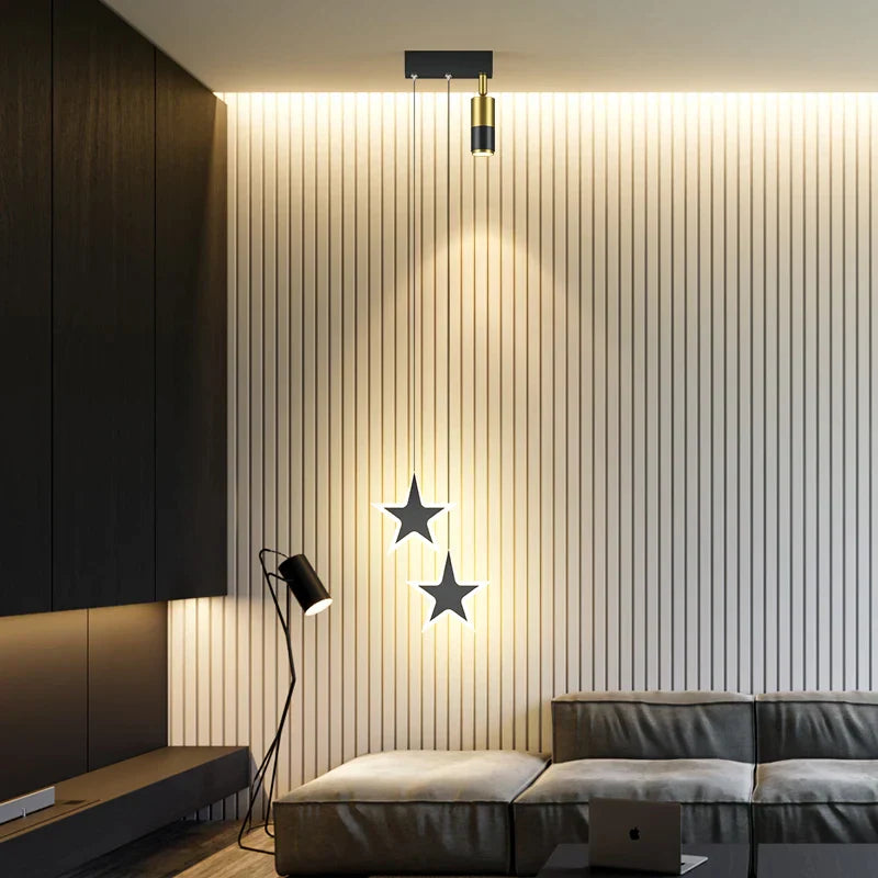 DecorBites™ Golden Pendant Chandelier for Bedroom & Living Room Décor