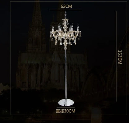 DecorBites™ Crystal Floor Lamp: Modern French Style for Living, Bedroom, Dining, Kitchen