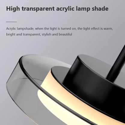 DecorBites™ LED Iron Acrylic Pendant: Modern French Style Indoor Light for Bedroom & Living Room