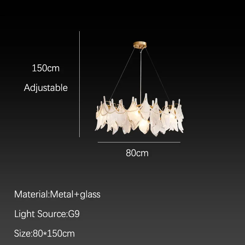 DecorBites™ Cloud Mist Glass Chandelier with G9 Light Source - Luxury Home Decoration