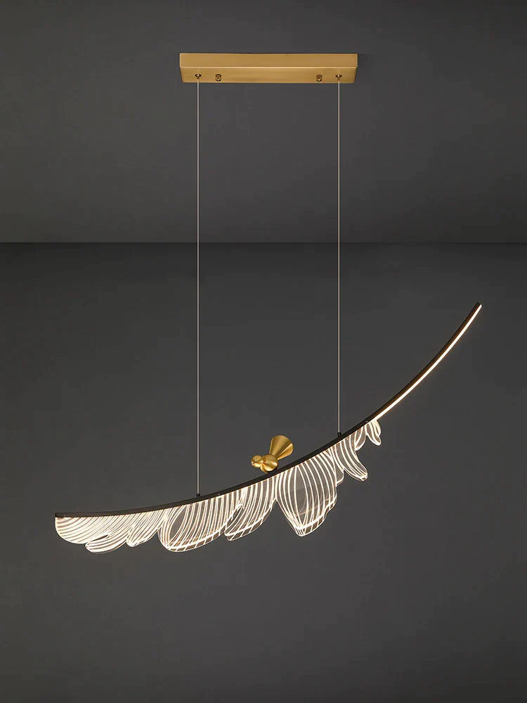 Lámpara de araña de cobre italiano DecorBites™: Diseño moderno y lujoso con guía de luz para restaurantes y bares.