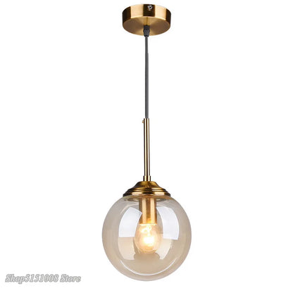 DecorBites™ Glass Pendant Lights: Modern LED Hanging Lamp for Home Lighting Fixtures