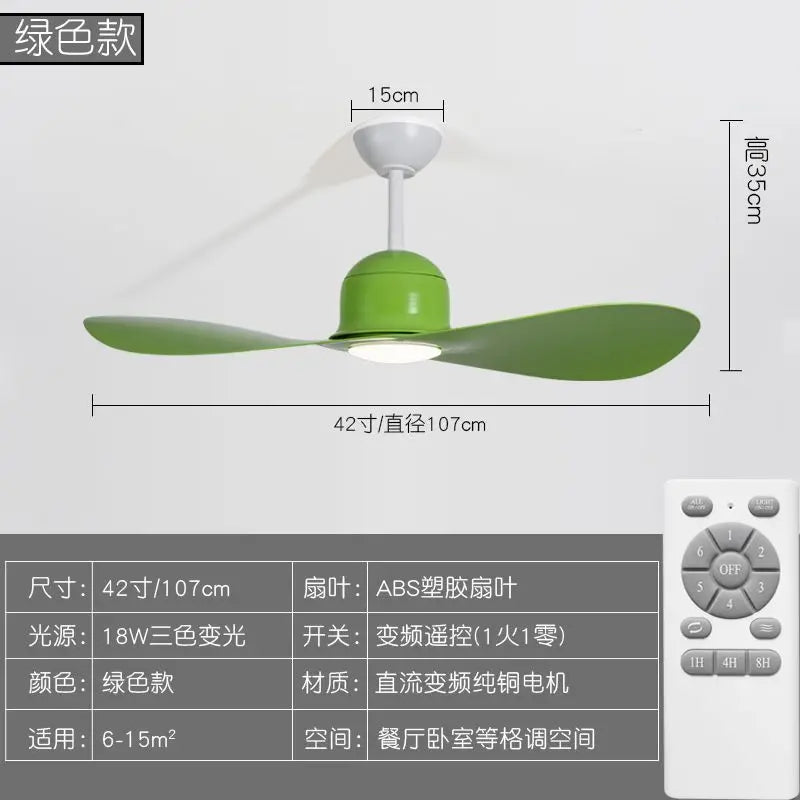 Decorbites™ Kinder Deckenventilator mit Doppellicht - Leiser Betrieb mit einstellbarer Geschwindigkeit