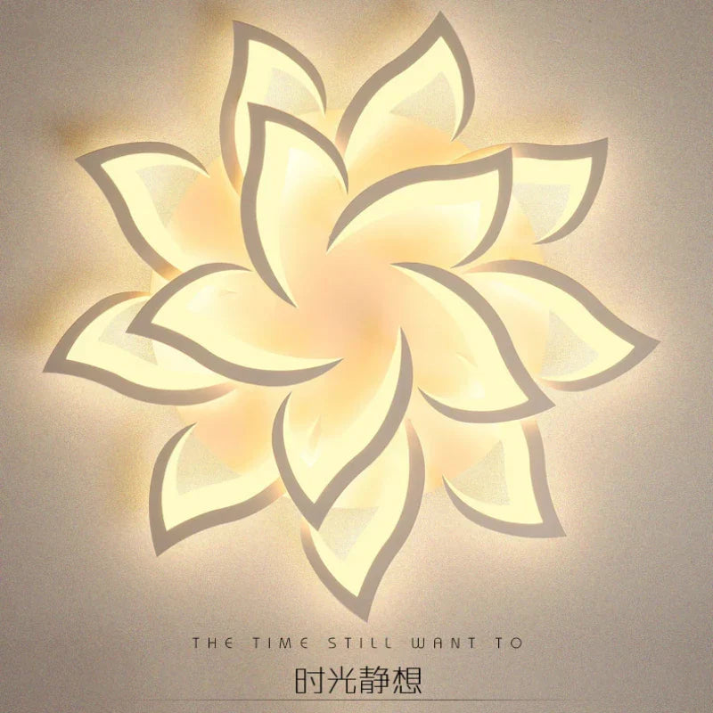 Lámpara de techo DecorBites™ Lotus: Moderna luminaria LED para el hogar, sala de estar y dormitorio.