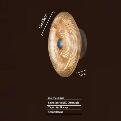 DecorBites™ LED Glass Chandelier for Dining Room - Round Ceiling Holder Suspension Light