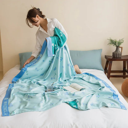 DecorBites™ Bamboo Four Layer Gauze Summer Quilt - Cool & Refreshing Thin Blanket