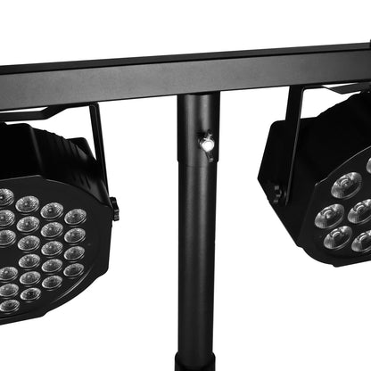 حامل ثلاثي القوائم قابل للتعديل من DecorBites™ مع شريط علوي على شكل حرف T لتركيبات الإضاءة الاحترافية لمشغلات الدي جي الصوتية