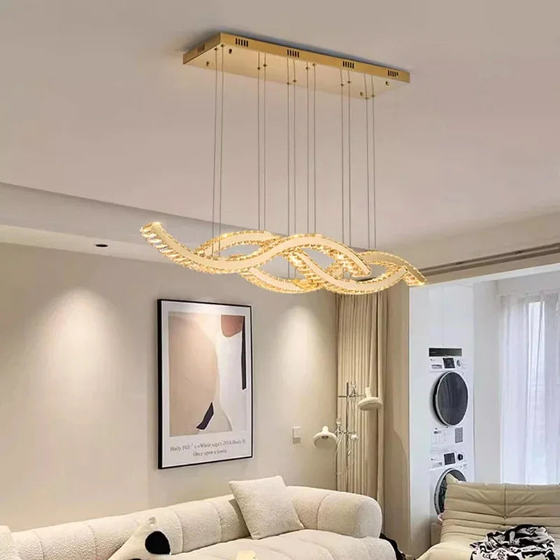 Lámpara de araña de cristal DecorBites™, elegante lámpara colgante para comedor y sala de estar