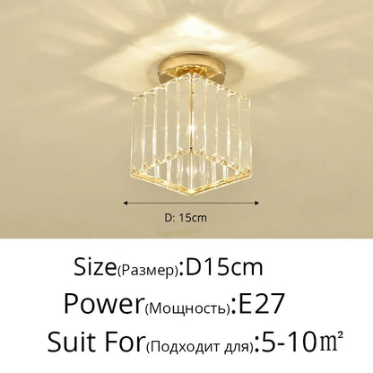 Lámpara de araña LED de cristal DecorBites™ para iluminación moderna de salas de estar, estudios y pasillos