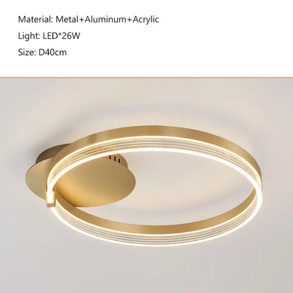 ثريا LED دائرية الشكل من الأكريليك بتصميم DecorBites™ بتصميم عصري بسيط لغرفة المعيشة والمطبخ