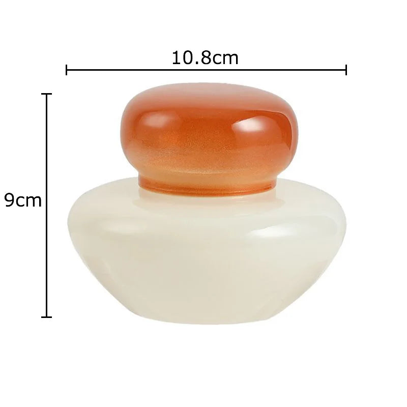 DecorBites™ Glass Storage Jar with Lid Ring Jewelry Box Candy Pot Aroma Can