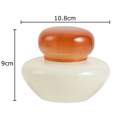 DecorBites™ Glass Storage Jar with Lid Ring Jewelry Box Candy Pot Aroma Can