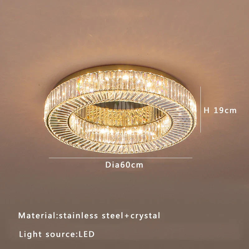 DecorBites™ Crystal Ceiling Lamp: Luxury Décor for Living Room & Bedroom