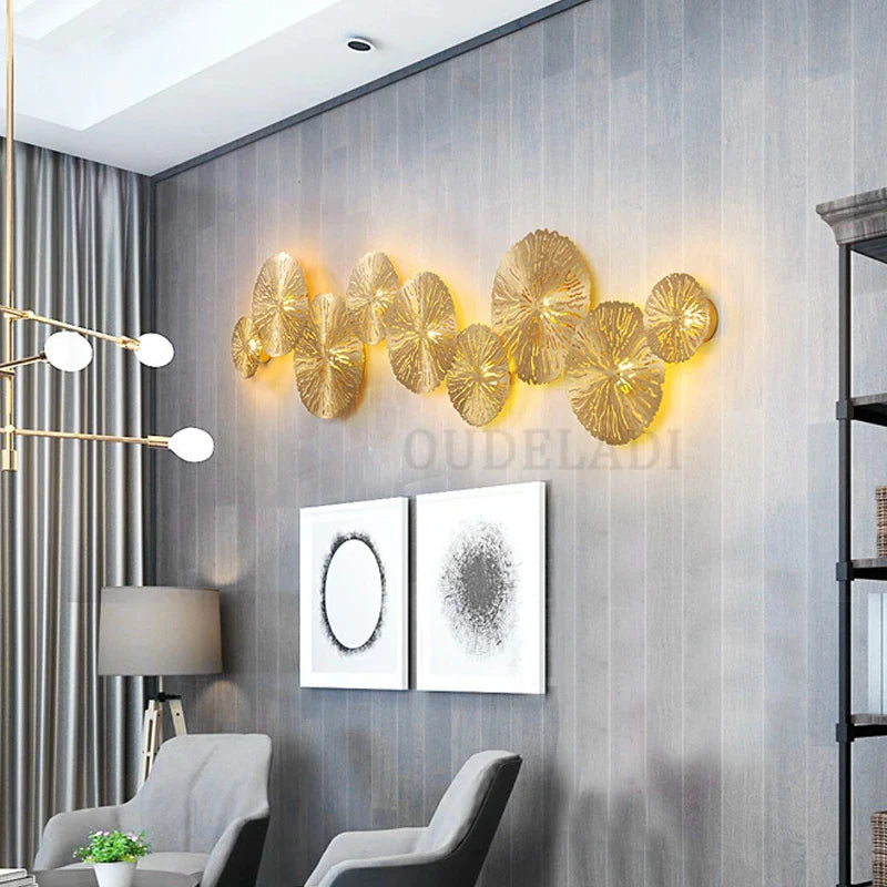 DecorBites™ Lotus Leaf LED Wall Sconce - Copper Industrial Luminaire