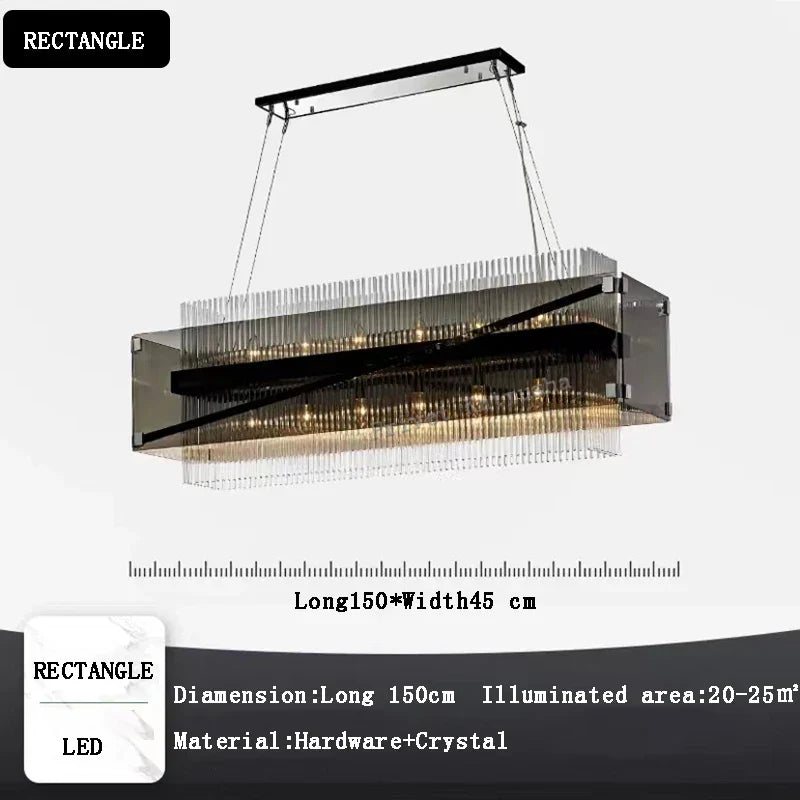 Lámpara de araña colgante de cristal DecorBites™ para una decoración de comedor de lujo