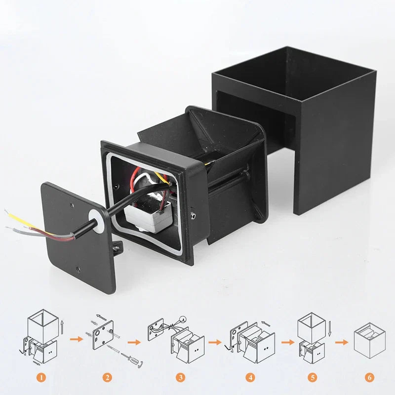 DecorBites™ LED Wall Light: Waterproof Indoor Outdoor Decor Lamp for Bedroom Living Room