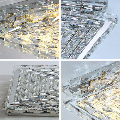 DecorBites™ Crystal Ceiling Lamp: Modern Minimalist Indoor LED Lighting for Living Room, Dining & Bedroom
