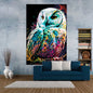 Decobites Psychedelic Owls Tapestry: Dark & Colorful Evil Style Wall Decor for Home & Yoga