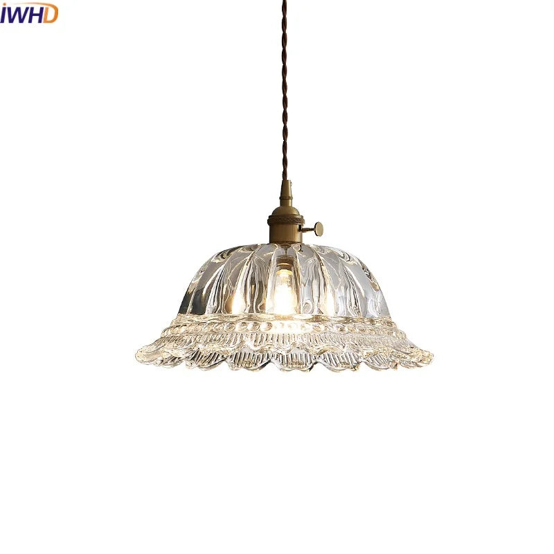 DecorBites™ Clear Glass LED Pendant Light | Nordic Hanging Chandelier for Kitchen, Living Room