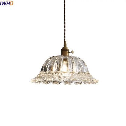 DecorBites™ Clear Glass LED Pendant Light | Nordic Hanging Chandelier for Kitchen, Living Room