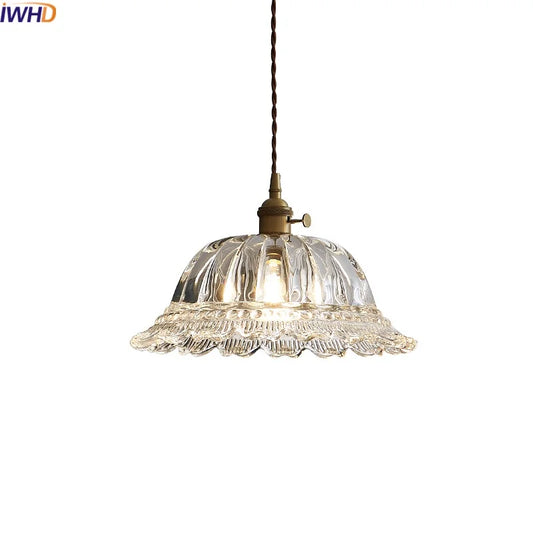 DecorBites™ Clear Glass LED Pendant Light | Nordic Hanging Chandelier for Kitchen, Living Room