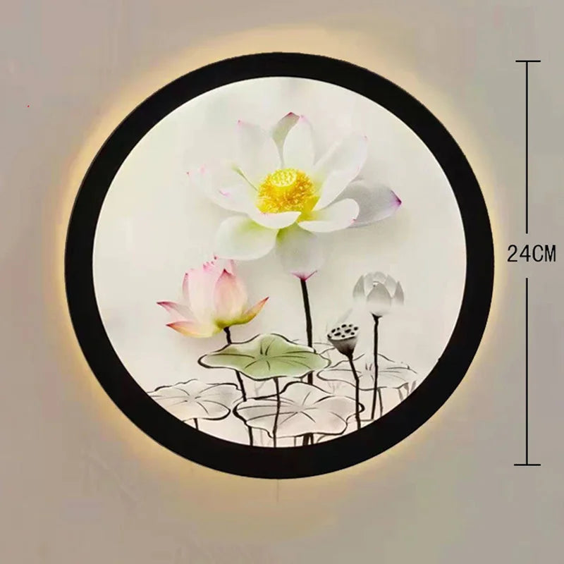Decorbites™ Industrielle Acryl-Runde Wandlampe | Vintage Wandleuchten mit Wandmalerei für Schlafzimmerdekoration