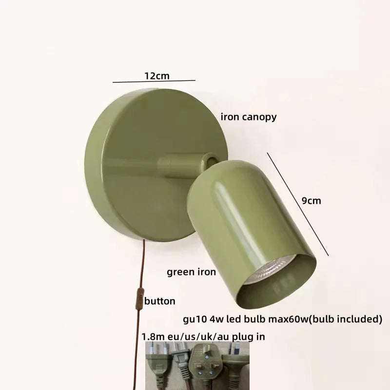 DecorBites™ LED Wall Sconce Pull Chain Switch Cream Style Stair Light Fixture