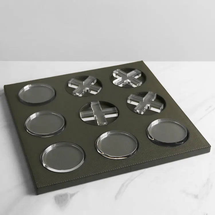 DecorBites™ Tablero de ajedrez geométrico de cuero, figuras decorativas transparentes para el hogar