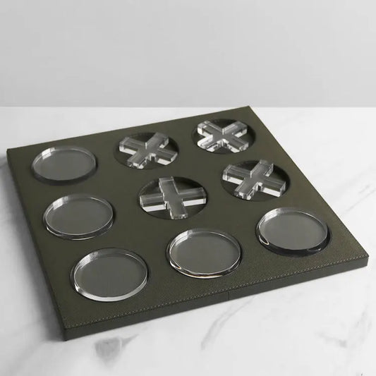 DecorBites™ Tablero de ajedrez geométrico de cuero, figuras decorativas transparentes para el hogar