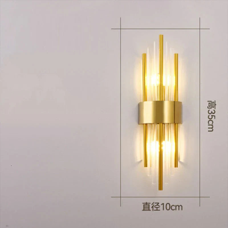 DecorBites™ Crystal Wall Lamp: Elegant Decor for Living Room, Bedroom, or Bedside Fixtures