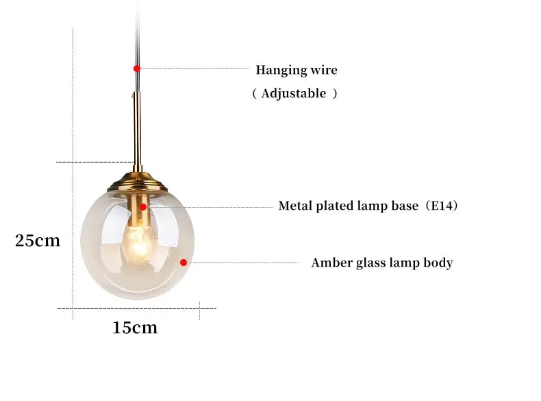 DecorBites™ Luxury Nordic LED Chandelier with Glass Shades