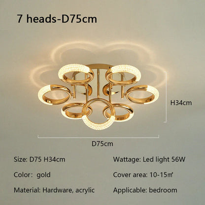 DecorBites™ Circle Ring LED Ceiling Light - Modern Minimalist Luxury Acrylic Bedroom Lighting Fixtures