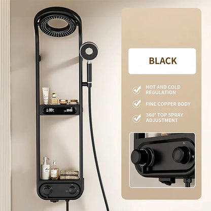 DecorBites™ Electric Showerhead Knobs Column Faucet Set for Bathroom Bathtub System