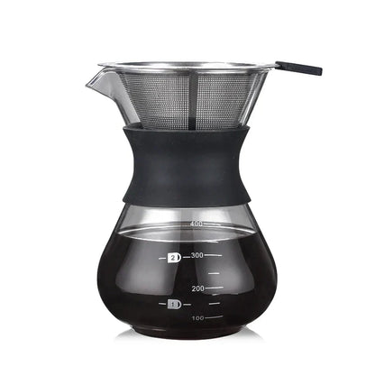 Decorbites™ Cafetera de Vidrio con Filtro de Acero Inoxidable - Utensilios para Café Duraderos