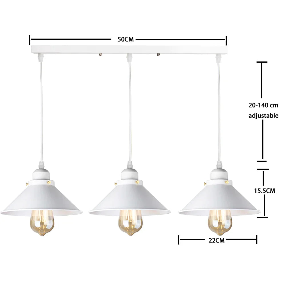 DecorBites™ Industrial Black Pendant Light Dimmable Kitchen Ceiling Fixture