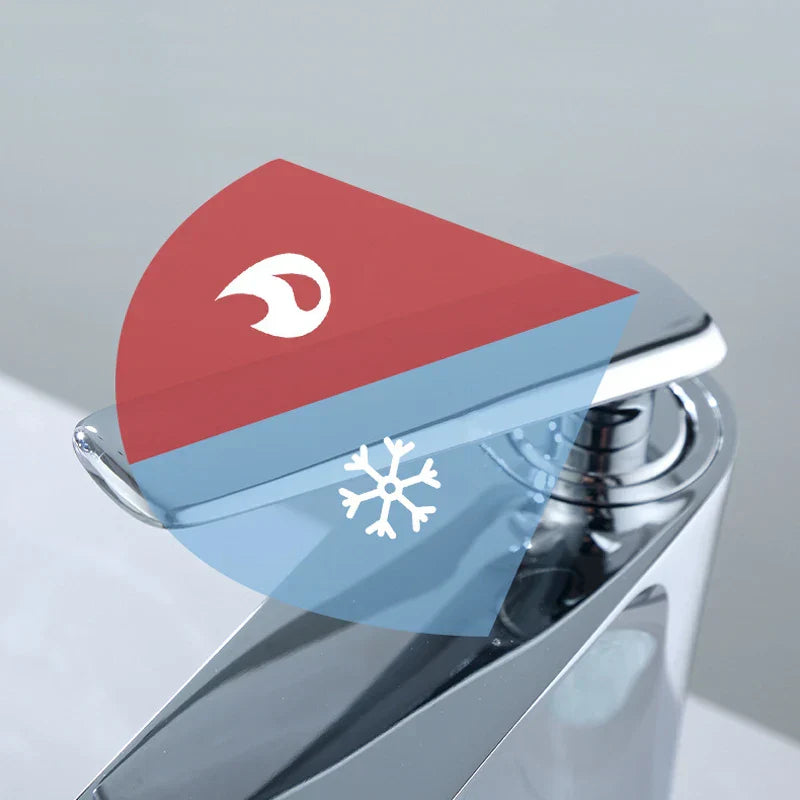 DecorBites™ Gold Basin Mixer with Single Handel for Bathroom Vanity, Chrome Finish