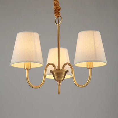 Lámpara de techo DecorBites™ de cobre con pantalla de tela para sala de estar y dormitorio