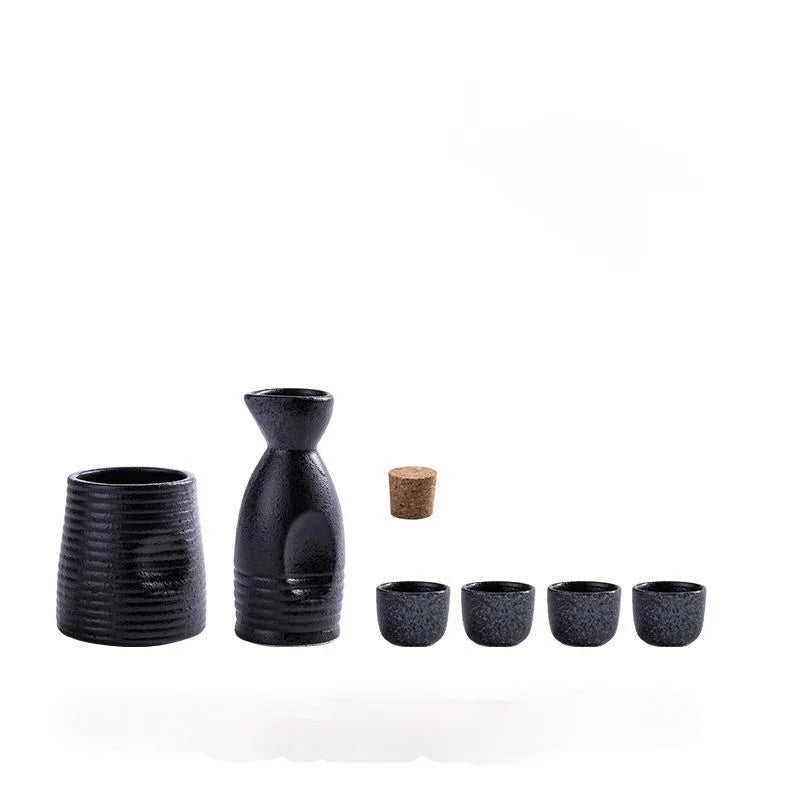 DecorBites™ Ceramic Wine Sake Set with Heater and Dispenser