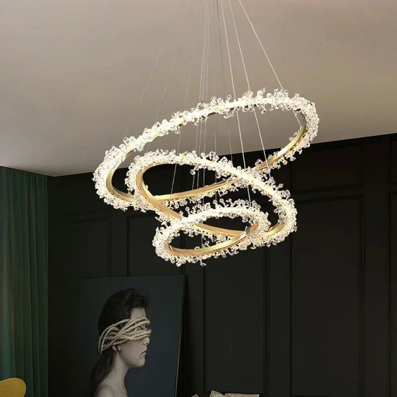 DecorBites™ Crystal Pendant Chandelier Modern Luxury Interior Decoration Lighting