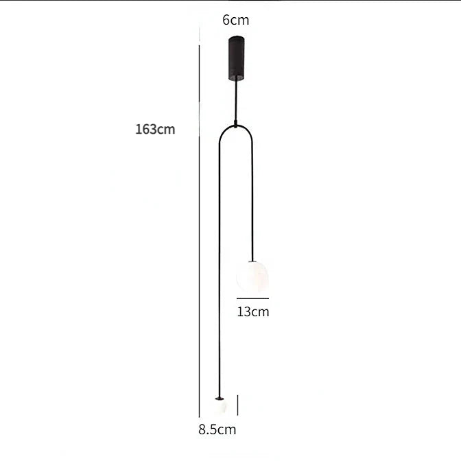 DecorBites™ Double Head Glass Ball Pendant Light for Hotel Bedroom & Bathroom