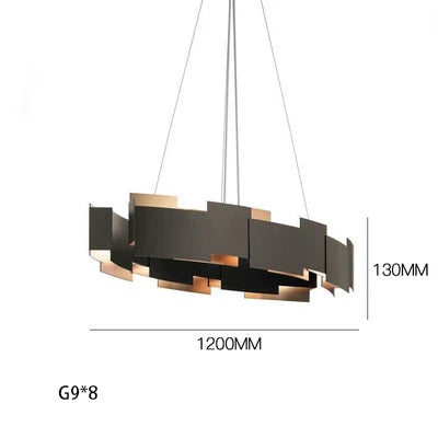 DecorBites™ Black Scandinavian Style Ceiling Chandelier LED Lustres for Living Room Bedroom
