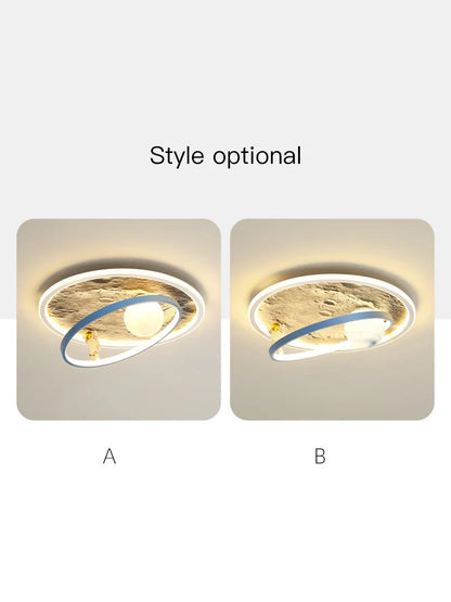 ثريا DecorBites™ LED بتصميم رائد فضاء: مصباح معلق في السقف مع جهاز تحكم عن بعد لغرفة الأطفال