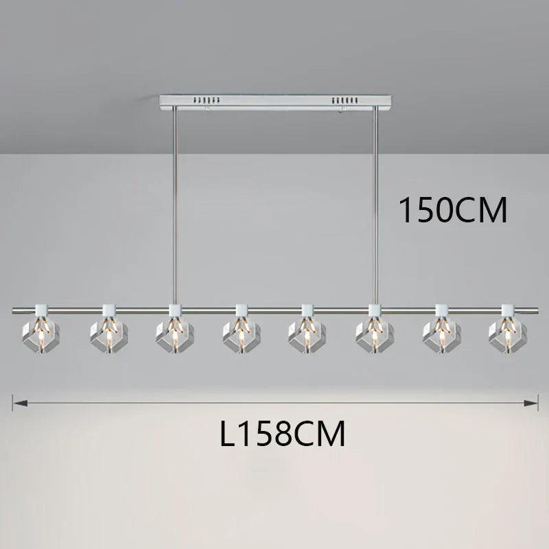 DecorBites™ Crystal Chandelier for Living and Dining Room, Luxury Pendant Lamp and Ceiling Light