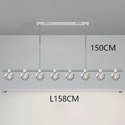 DecorBites™ Crystal Chandelier for Living and Dining Room, Luxury Pendant Lamp and Ceiling Light