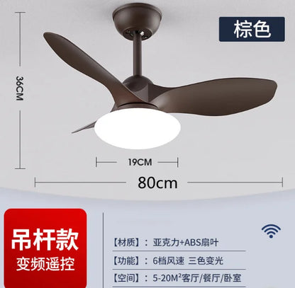 DecorBites™ Ceiling Fan Lamp with Remote Control and Reversible LED Lights