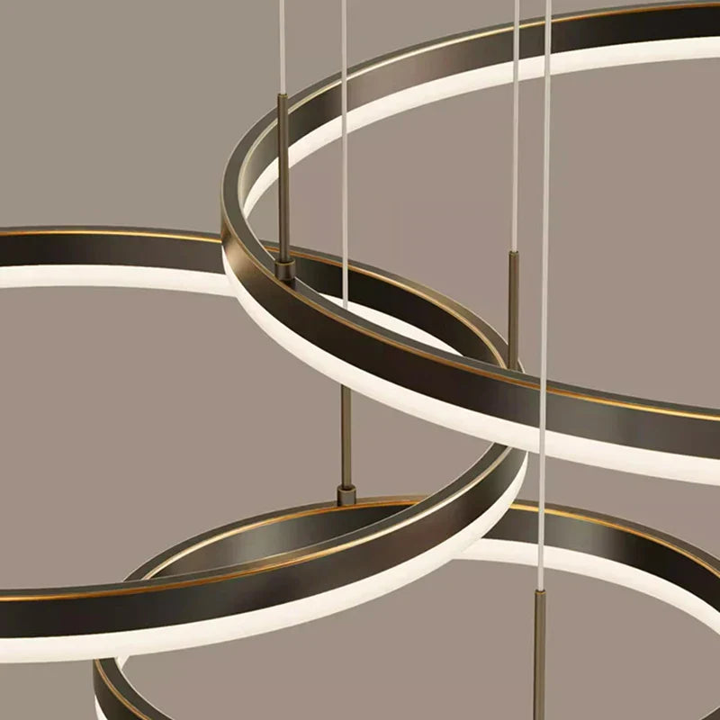Antique Brass LED Chandelier