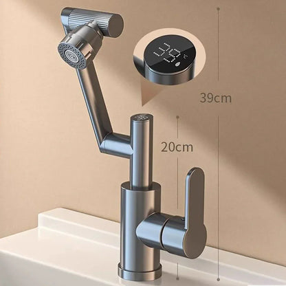 DecorBites™ LED Basin Faucet 360 Rotation Stream Sprayer Hot Cold Water Sink Mixer