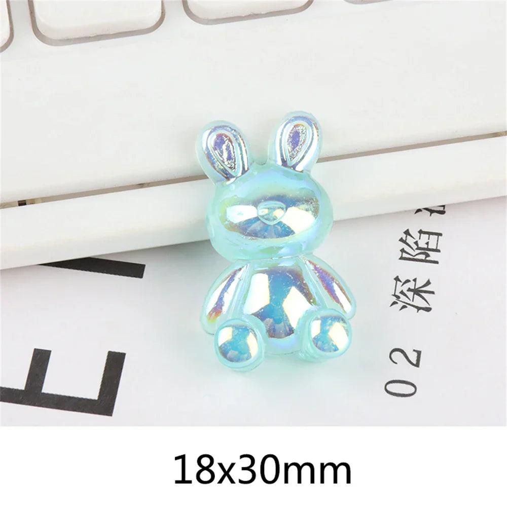 ديكوربايتس™ كابوشون راتنجي على شكل أرنب كاواي لأعمال سكرابوكينغ والحرف اليدوية